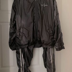 Babyphat grey hoodie windbreaker suit size xL